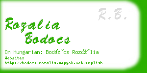 rozalia bodocs business card